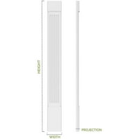 4 W 60 H 2 P Dvije jednake ravne ploče PVC pilaster w Standard kapital i baza