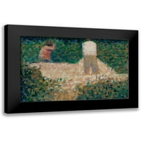 Seurat, George Black uokvirena suvremena muzejska umjetnička gravura pod nazivom Dva klesara