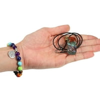 Jedinstvene ponude Fau prirodni kristali Komplet za kamenje za ljubitelje joge kolekcionari ogrlica narukvice