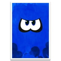Vizionarski otisci 'Team Blue Print', Gamer Wall Art - stilizirane plave oči, moderni suvremeni tisak plakata