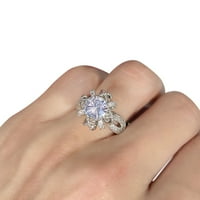 Prstenovi za nakit Podesivi Ženski nakit elegantan Ljubavni prsten s draguljima nakit za zabave Pribor za ukrašavanje