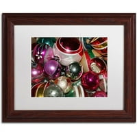 Zaštitni znak likovna umjetnost Vintage Božić platno umjetnost Patty Tuggle, bijela mat, drveni okvir
