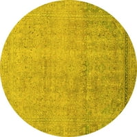 Ahgly Company zatvoreni okrugli sažetak žuti moderni prostirke, 6 'krug