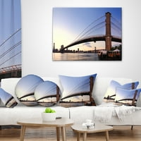 Dizajn Most Brooklyn u New Yorku - jastuk za bacanje grada - 18x18