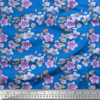 Soimoi japan krep satenska tkanina lišće i leptir cvjetni print šivaći tkanina u dvorištu široka