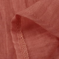 Ženski ljetni vrhovi Čvrsta V-izrezana pulover dugih rukava narančasta 2xl