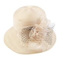 Sezona: proljeće-ljeto, mrežasti šešir za Sunce, Cvjetni temperament, vjenčanica, šešir za sunce, modni šešir
