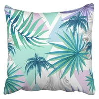 Mlada tropska s trokutima, mramornim apstraktnim Geo lijepim blijedim akvarelnim nijansama jastučnica