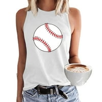 Baseball tenkovi Top Womens Summer Top Baseball Graphic Tees casual labave posade za vrat TENK TOPS trendi slatka
