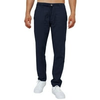 JPLZI muške ležerne prugaste hlače muške ležerne hlače muškaraca za prozračive hlače
