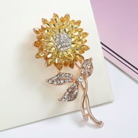 Broš s dijamantima od rhinestona suncokret Galvanizirani nakit broš u obliku klasja pšenice dekor odjeće