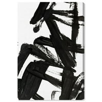 Studio About 'About' apstraktni ispis na platnu za zidnu umjetnost-Crna, bijela, 24 36