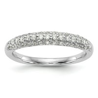 Čvrsta 14K Bijelo zlato dijamantna veličina prstena za vjenčanje