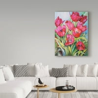 Zaštitni znak likovna umjetnost 'Crveni tulipani' platno umjetnost Joanne Porter