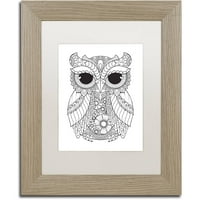 Zaštitni znak likovna umjetnost Owl 3 Canvas Art by Hello Angel, White Matte, okvir breze