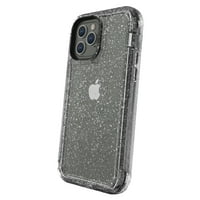 onn. Čvrsta futrola za telefon za iPhone iPhone Pro - Silver Glitter