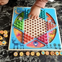 Drvena igraća ploča obiteljske šahovske ljestve interakcija obrazovanje djeteta perle Dječja slagalica Cestovni