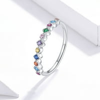 Ženski zaručnički prstenovi cirkoni okrugli rez Ženski zaručnički prstenovi nakit ženski prsten s punim dijamantom
