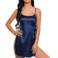 Gaiseeis ženska modna seksi erotska pidžama Simulacija svilena donje rublje spavaćice plava xl