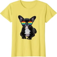 Stablo francuski buldog u lgbtqia+ majici za sunčane naočale za ponos Rainbow Flag