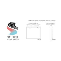 Stupell Industries Monstera napusti staklenu vazu lončana kuća za slikanje biljaka zamotana platno za tisak zidne