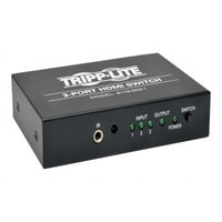 Tripp Lite 3-port HDMI-видеопереключатель sa IR daljinskim upravljačem 1080p - Prekidač za video i audio - HDMI
