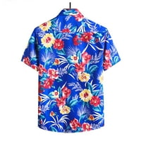 Muške košulje grafički smiješni ljetni havaji velika veličina rever s tiskanim ogrlicama ležerne labave majice