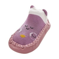Dječje cipele Veličina mjesecima- Mjeseci čarapa hodaju prvo bez klizanja crtanih dječaka podne tenisice ljubičaste