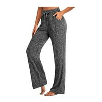 Wenini plus veličine joga hlače za žene Ljetne čvrste duge hlače Bohemske ležerne modne hlače za brzo sušenje