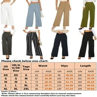 Ženske hlače u donjem rublju, ravne široke duge hlače, Ležerne poslovne hlače visokog struka, Ležerne hlače, jednobojne
