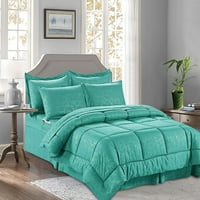 Elegantni udobni krevet u torbi, kralj s kombiniranjem, ravna list, opremljeni lim, jastučni sham, jastučne kosti,