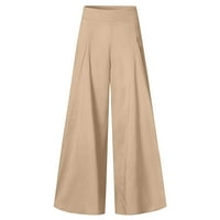 Ženske Palazzo hlače Plus size, duge hlače visokog struka, široke hlače, široke rastezljive hlače, Ležerne hlače