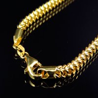 Nova kruta 10k žuta zlatna lančana ogrlica u stilu franco stila