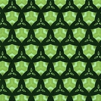 Pravokutni prijelazni zeleni tepisi tvrtke A. M., perivi u stroju, 5' 7'