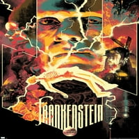 Frankenstein-plakat-kolaž na zidu, 22.375 34