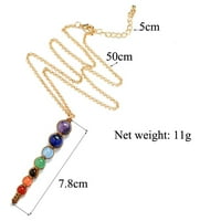 Višebojni pokloni Žene joga čakra perlica Prirodna ogrlica privjesak Beadnecklace privjesak ogrlica 2