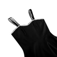 Ženska haljina u obliku slova A. - modna ženska Vintage haljina bez rukava s izrezom u obliku slova A., jednobojna