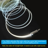 Kit fiber-optičkih kabela bočnog sjaj Uxcell PMMA sa aluminij led pozadinskim osvjetljenjem 12 1,5 W Izvor svjetlosti