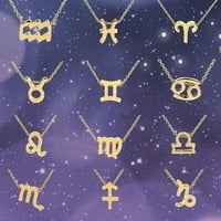 Fcphome ogrlice za žene djevojke - modne žene dvanaest zviježđa privjeska ogrlica za ogrlicu nakita nakit -leo