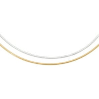 Dvobojna reverzibilna ogrlica od djevičanskog karatnog zlata