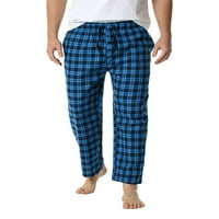 Muške flanelske karirane pidžama hlače, pamučne hlače za spavanje, mekane široke pidžama hlače, pidžama hlače,
