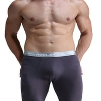 Muške izolirane hlače u donjem dijelu, sportske tajice, Ultra mekane jednobojne hlače s osnovnim slojem, Siva