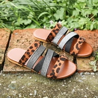 Kupaonske sandale, ženske ljetne modne sandale, ravne sandale s okruglim nožnim prstima, papuče u boji