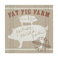 Zaštitni znak likovne umjetnosti Farmer lanena svinja, ulje na platnu Sue Schlabach