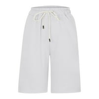 Ženske ljetne kratke hlače hlače Ležerne jednobojne sportske kratke hlače s elastičnim strukom i vezicama