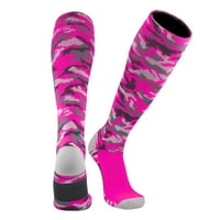 Elite Woodland Camo vruće ružičaste rak dojke nogometni bejzbol čarape u koljenu