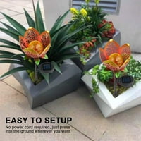 Slušajte Wind Withar Garden Lights Vanjski, nadograđeni realistični LED solarni ružini uloga za cvijeće, vodootporna