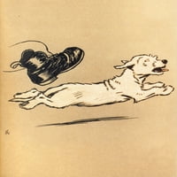 Plakat bijelog šteneta u čizmama Cecila Aldina