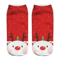 Čarape za božićne smiješne Ležerne kompresijske čarape s modnim printom od 3 inča za žene