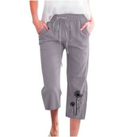 Tawop široke hlače za noge za žene protočne hlače labave hlače za žene ljetne modne ženske elastične hlače za